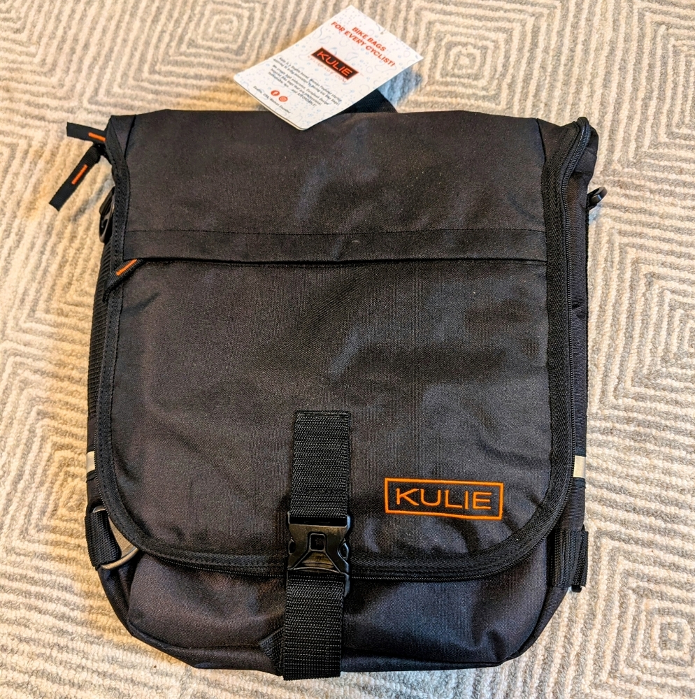 Kulie Backpack Convertible Bicycle Pannier Bag (Black) New With Tags